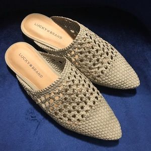 Lucky brand slip on woven loafers